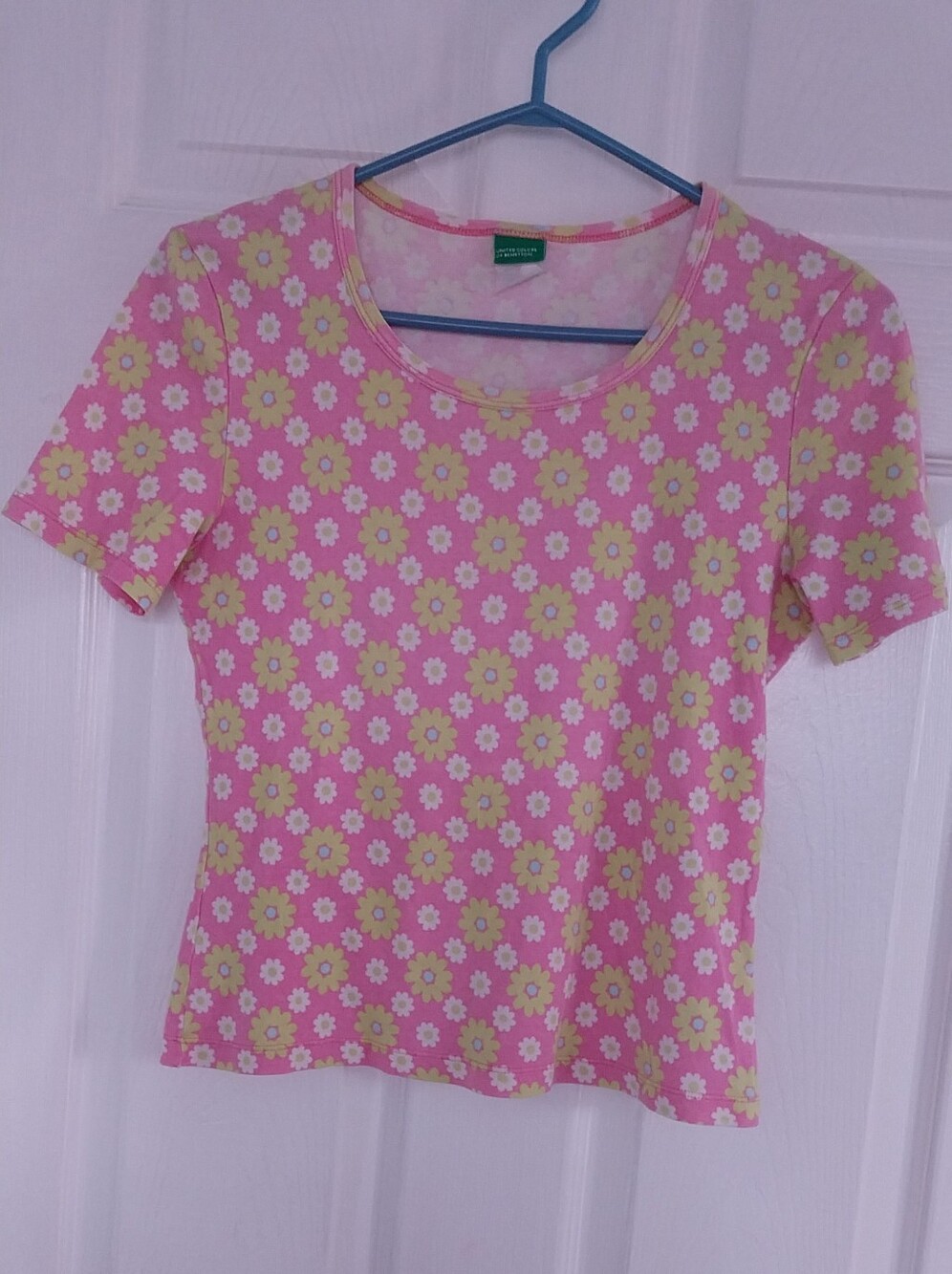 United Colors Of Benetton Pink Floral Short Sleeve Tee